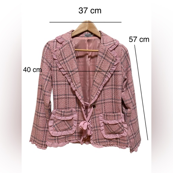 Passion pink plaid blazer - Picture 2 of 3